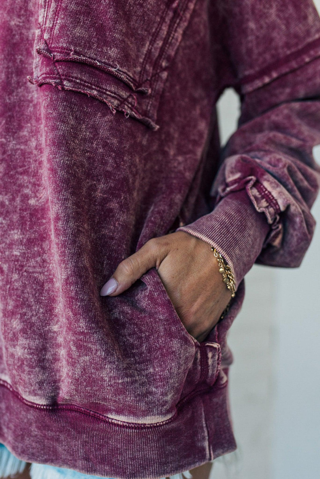 NORTHLINE STUDIO | Cozy French Terry Acid Wash Pullover