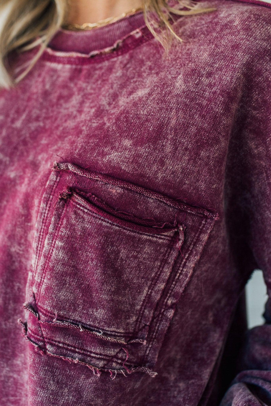 NORTHLINE STUDIO | Cozy French Terry Acid Wash Pullover