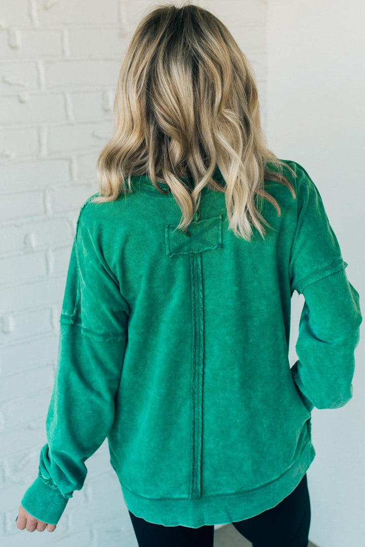 NORTHLINE STUDIO | Cozy French Terry Acid Wash Pullover