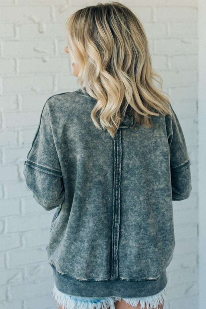 NORTHLINE STUDIO | Cozy French Terry Acid Wash Pullover