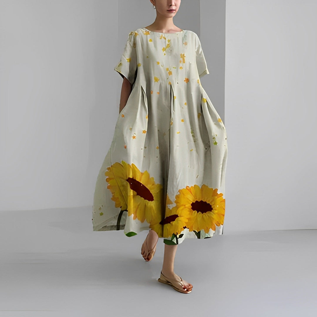 WILLOW | ARTISAN FLOWER MAXI DRESS