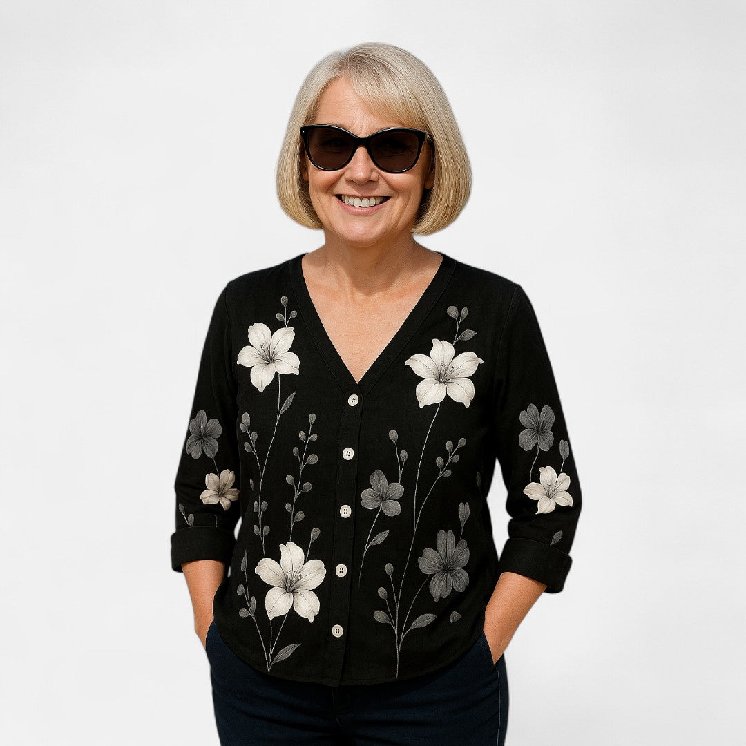 NORTHLINE STUDIO™ | Loose-Fit Floral Top