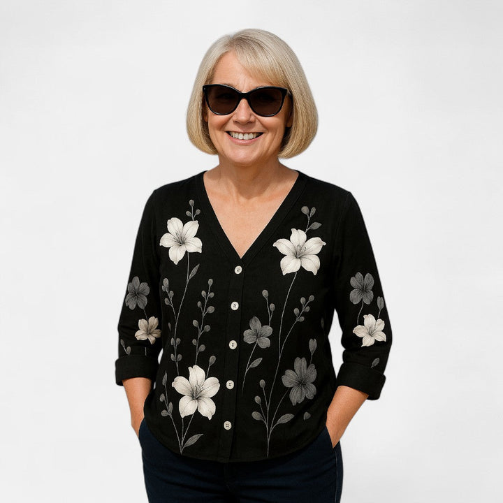 NORTHLINE STUDIO™ | Loose-Fit Floral Top