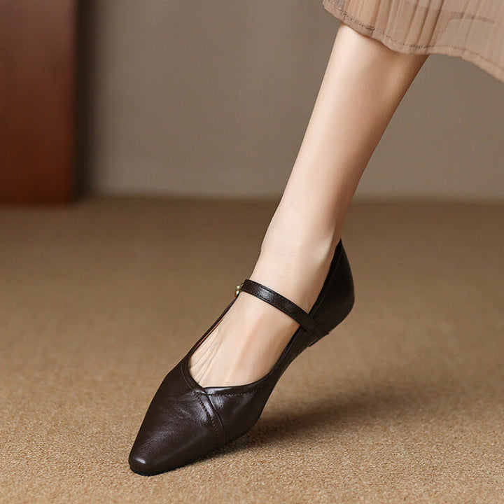 NORTHLINE STUDIO | CROSS STRAP POINTED FLATS