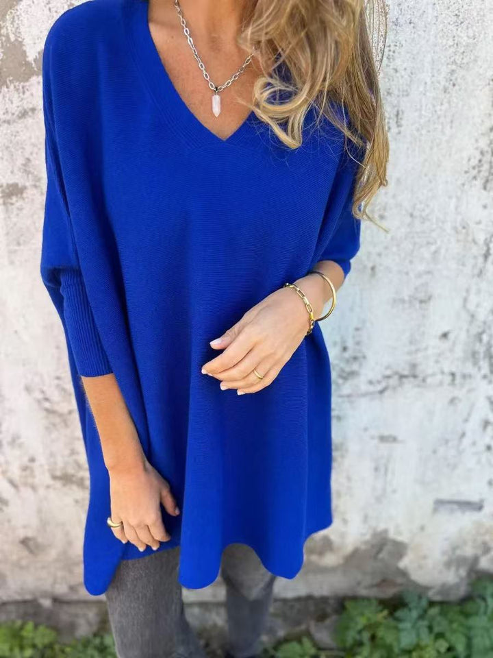 NORTHLINE STUDIO | Relaxed V-Neck Knit Tunic