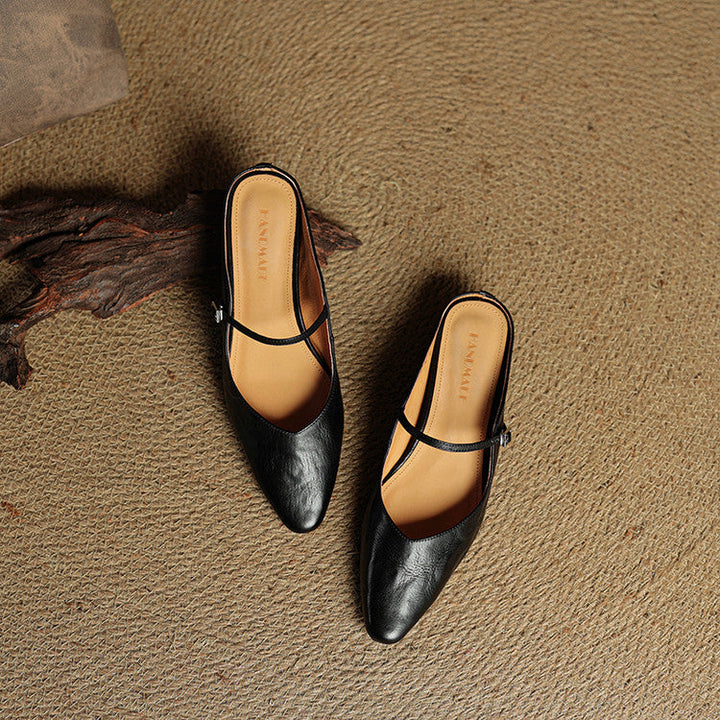 NORTHLINE STUDIO | SLENDER STRAP SLINGBACK FLATS