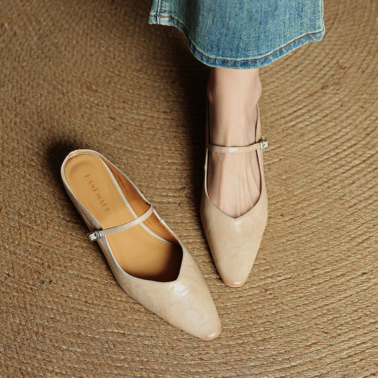 NORTHLINE STUDIO | SLENDER STRAP SLINGBACK FLATS