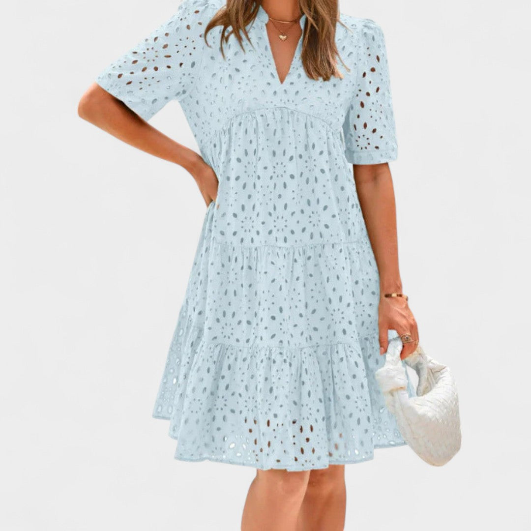 MADELINE | EYELET TIERED DRESS