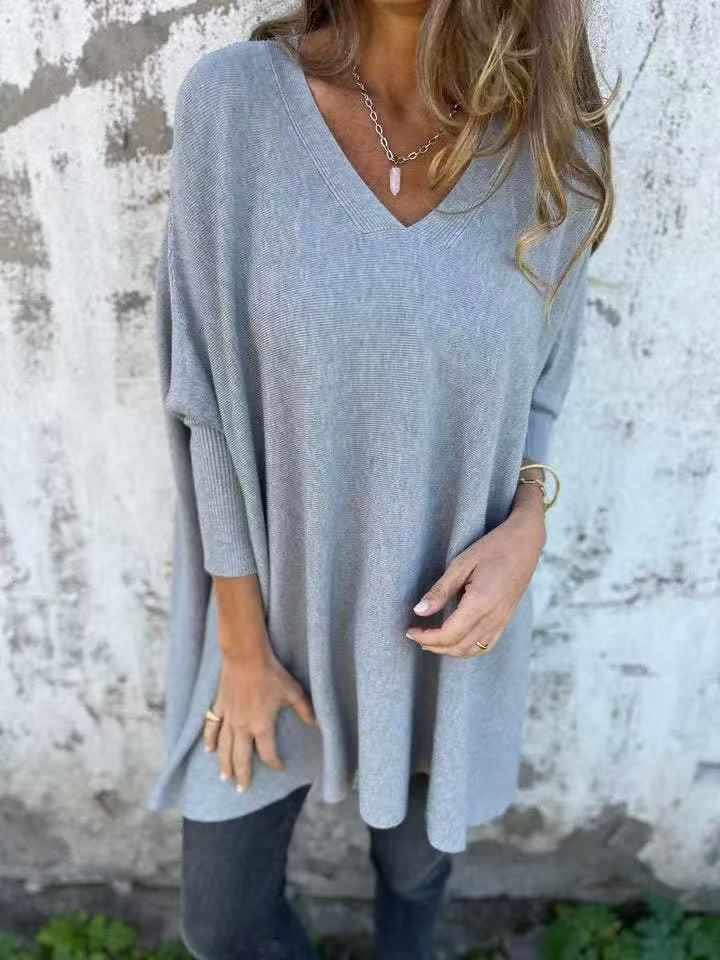 NORTHLINE STUDIO | Relaxed V-Neck Knit Tunic