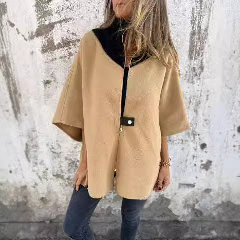 NORTHLINE STUDIO | Soft Relaxed Fit Cape Jacket
