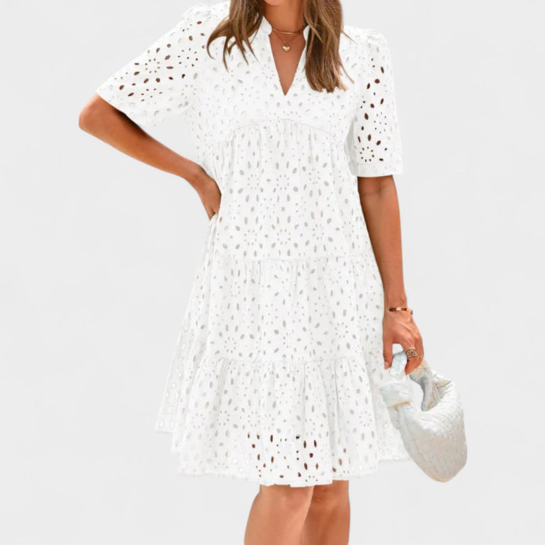 MADELINE | EYELET TIERED DRESS