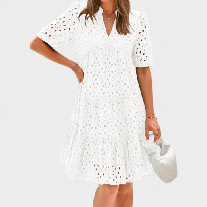 MADELINE | EYELET TIERED DRESS
