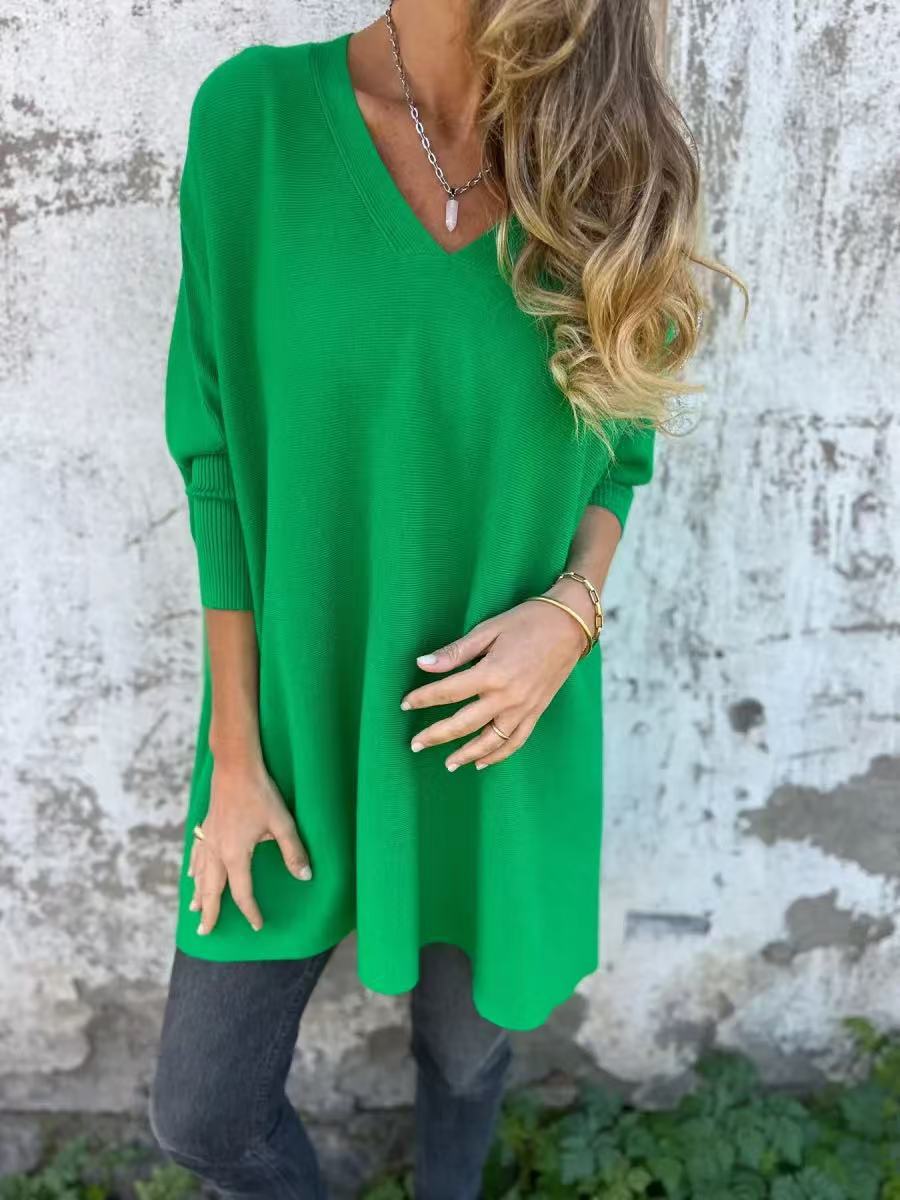 NORTHLINE STUDIO | Relaxed V-Neck Knit Tunic