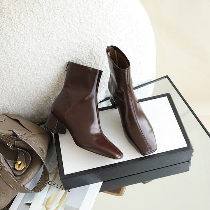 HARPER & JUNE | CLASSIC BLOCK-HEEL ANKLE BOOTS