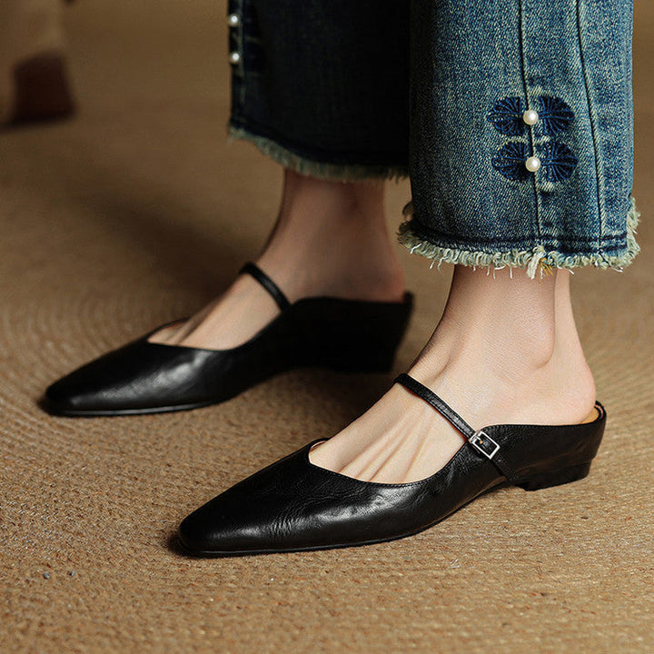 NORTHLINE STUDIO | SLENDER STRAP SLINGBACK FLATS