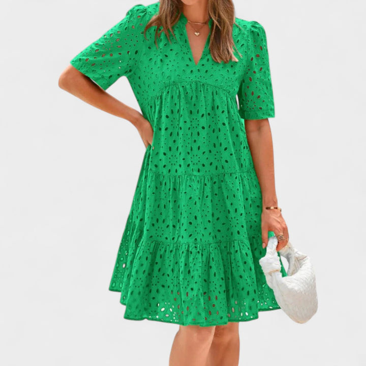 MADELINE | EYELET TIERED DRESS