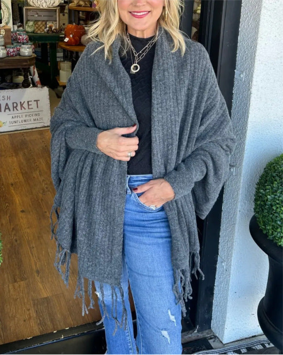 NORTHLINE STUDIO | Cozy Fringe Knit Cardigan