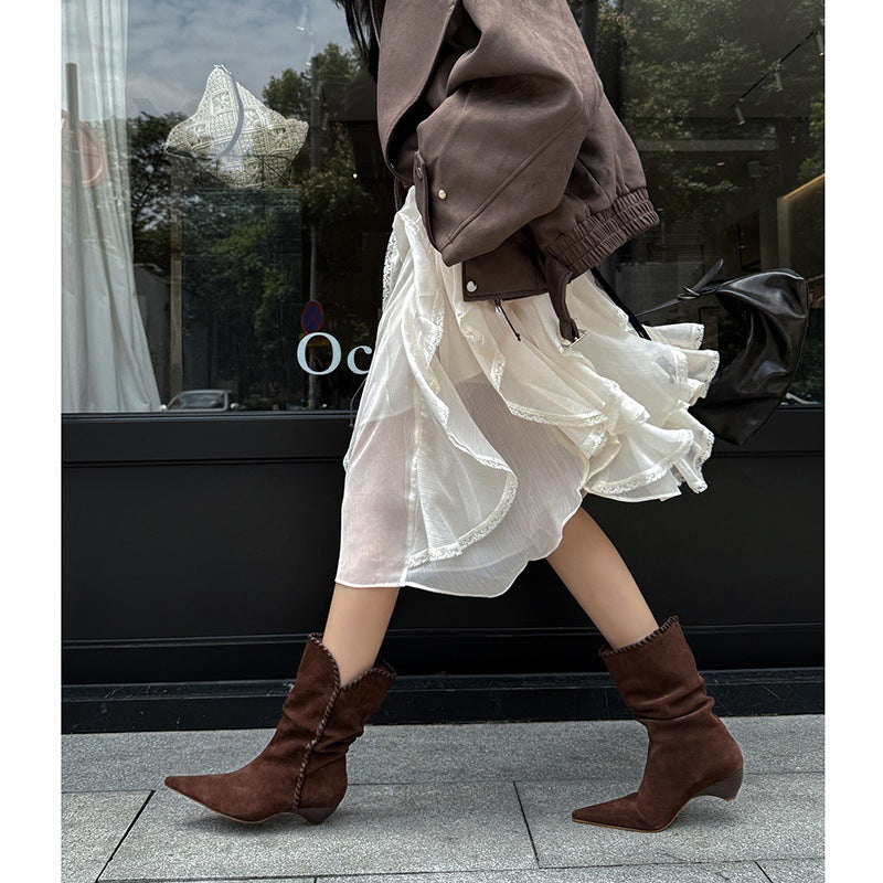 HARPER & JUNE | SLOUCHY POINTED BOOTS