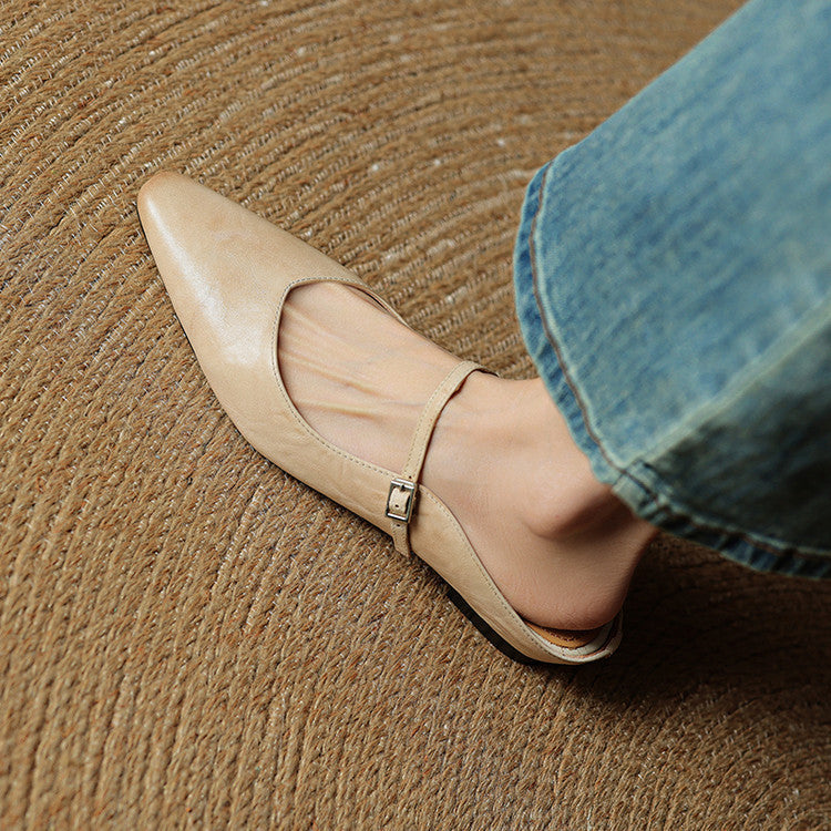 NORTHLINE STUDIO | SLENDER STRAP SLINGBACK FLATS