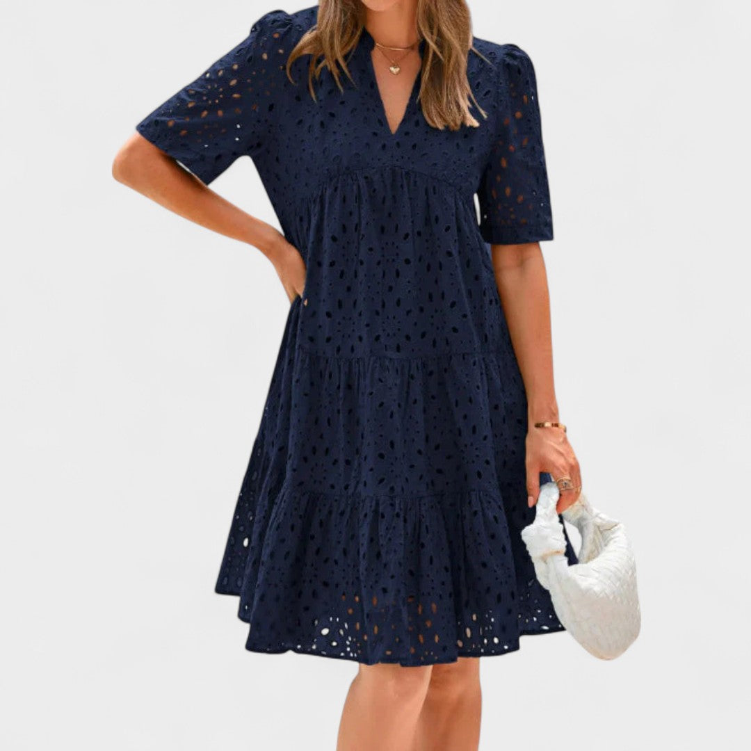MADELINE | EYELET TIERED DRESS