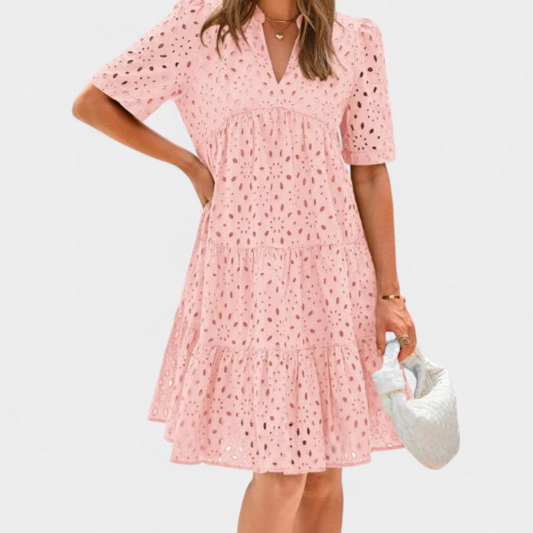 MADELINE | EYELET TIERED DRESS