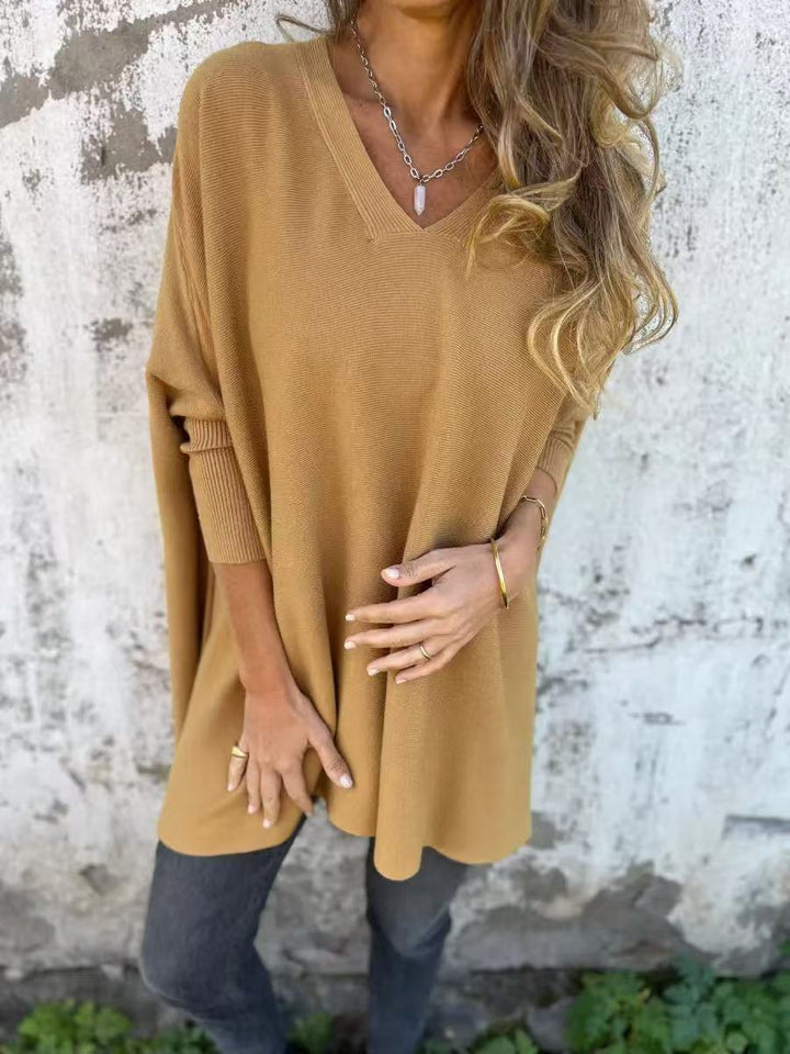NORTHLINE STUDIO | Relaxed V-Neck Knit Tunic