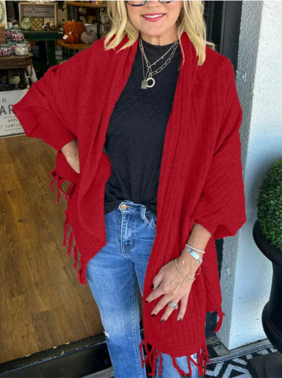 NORTHLINE STUDIO | Cozy Fringe Knit Cardigan