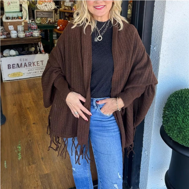 NORTHLINE STUDIO | Cozy Fringe Knit Cardigan