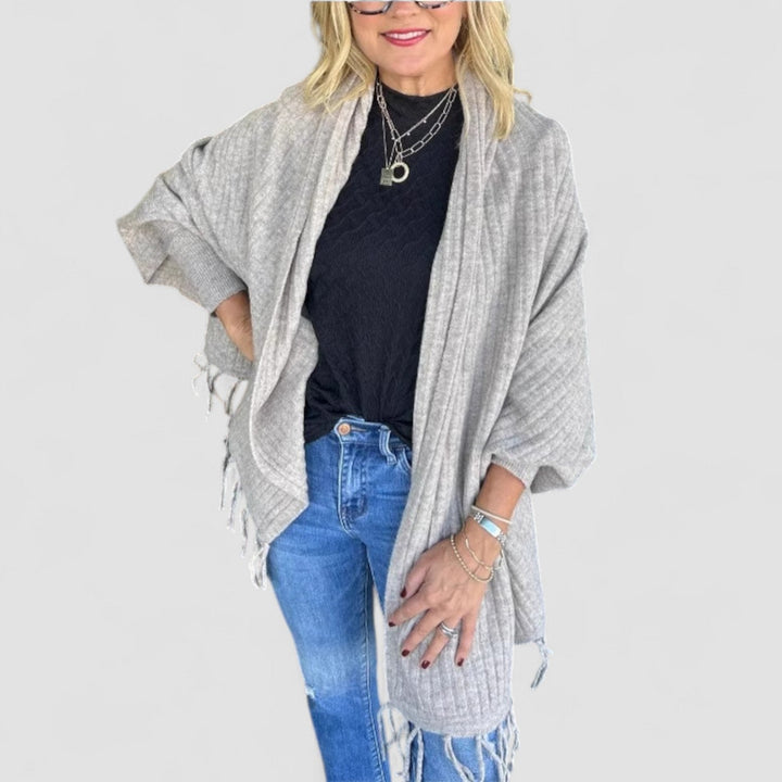 NORTHLINE STUDIO | Cozy Fringe Knit Cardigan