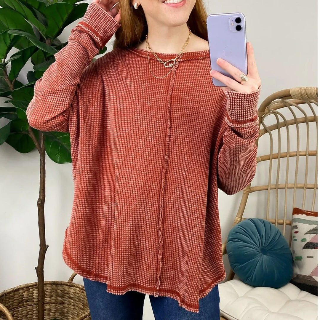 NORTHLINE STUDIO | Effortless Crewneck Washed Top