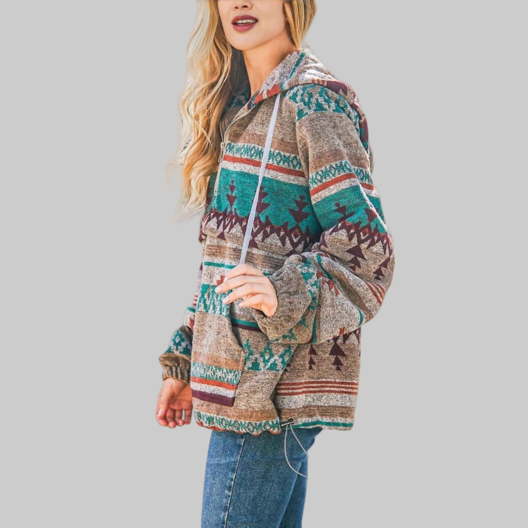 NORTHLINE STUDIO | Comfy Oversized Zip Up Long Sleeve Hoodie Sweatshirt