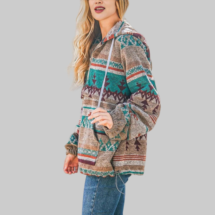 NORTHLINE STUDIO | Comfy Oversized Zip Up Long Sleeve Hoodie Sweatshirt