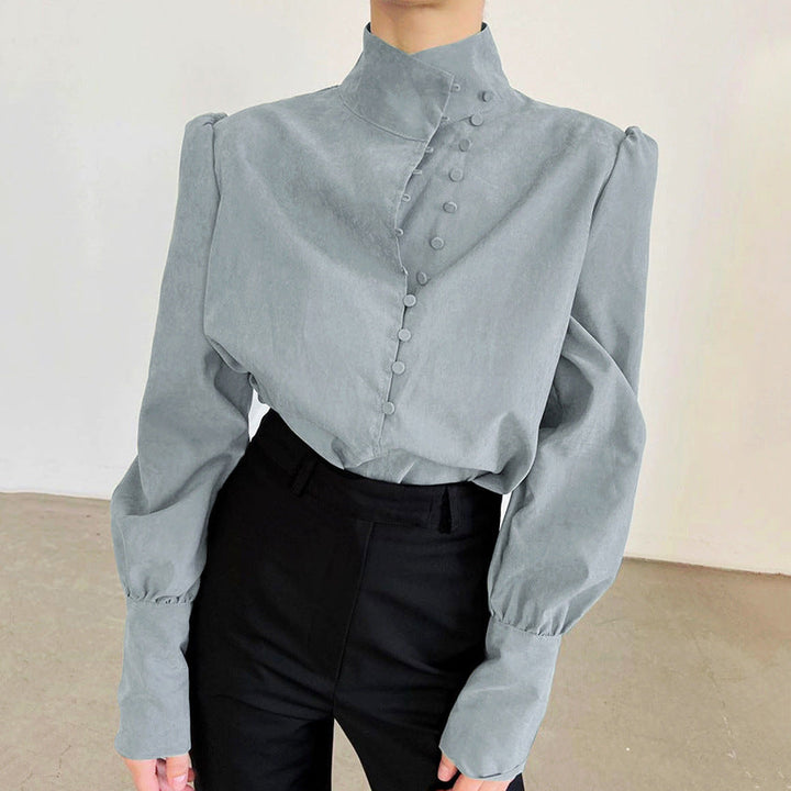 NORTHLINE STUDIO | STRUCTURED HIGH-NECK BLOUSE