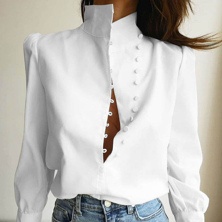 NORTHLINE STUDIO | STRUCTURED HIGH-NECK BLOUSE
