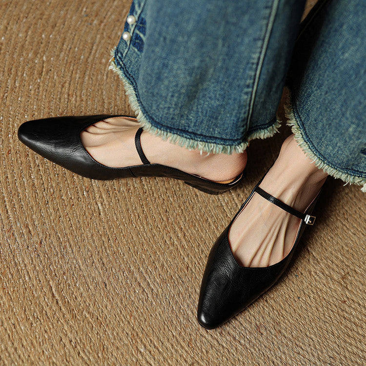 NORTHLINE STUDIO | SLENDER STRAP SLINGBACK FLATS