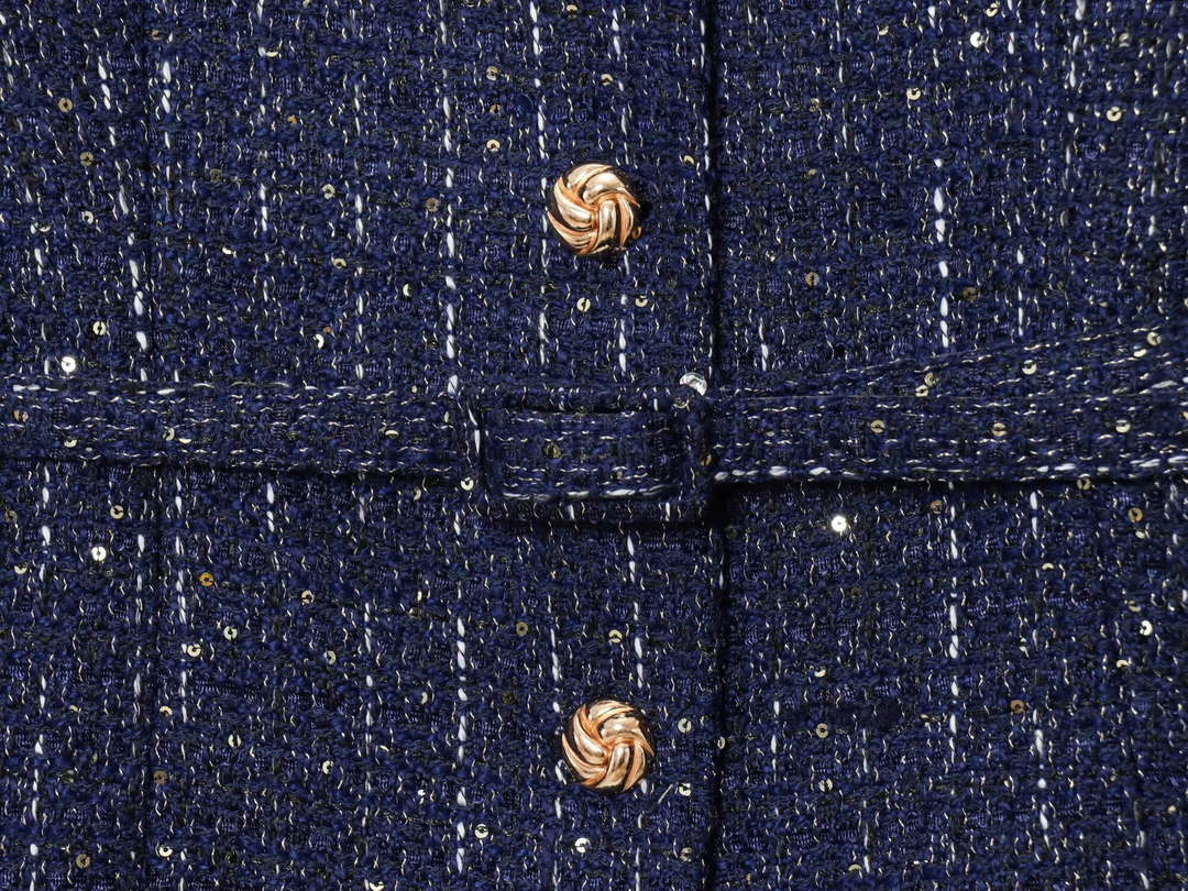 NORTHLINE STUDIO | Gold Button Round Neck Jacket