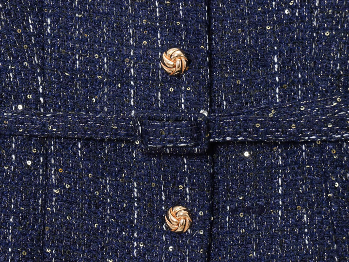 NORTHLINE STUDIO | Gold Button Round Neck Jacket