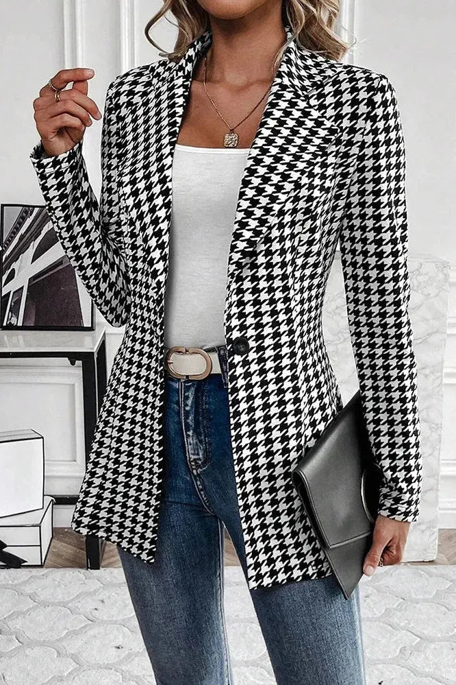 NORTHLINE STUDIO | CLASSIC HOUNDSTOOTH BLAZER