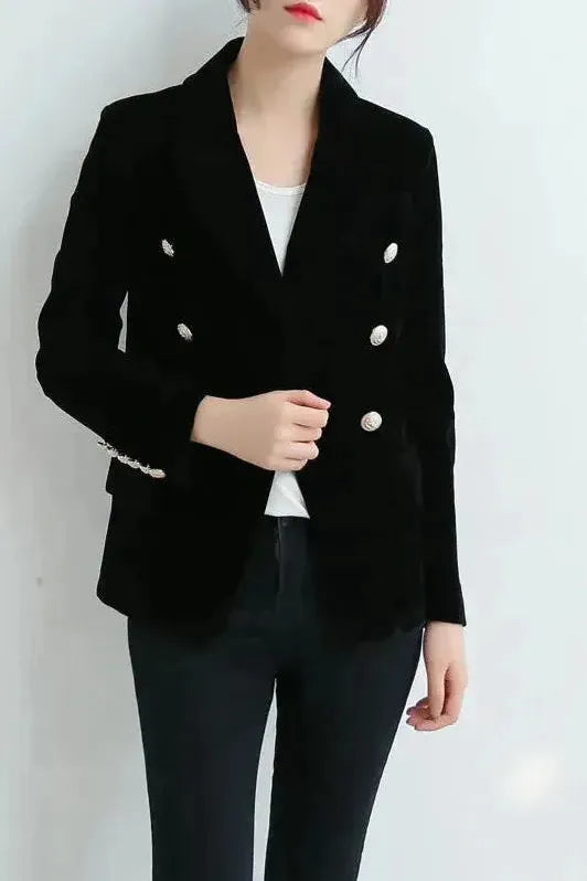 NORTHLINE STUDIO | VICTORIA GOLD-BUTTON BLAZER