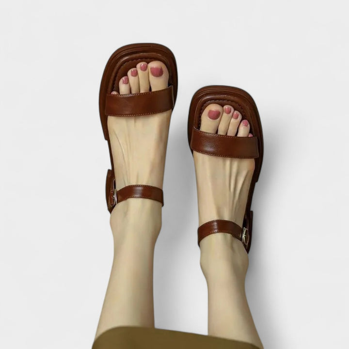 DEBORAH | COMFORT-STRAP FLAT SANDALS