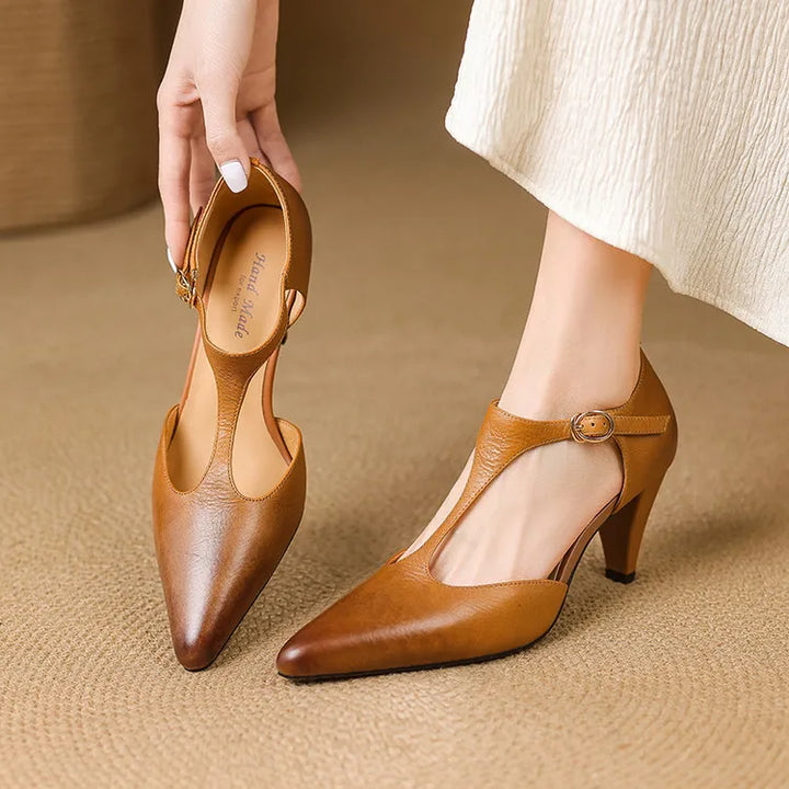 NORTHLINE STUDIO | T-STRAP POINTED HEELS