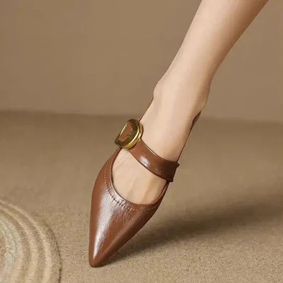 NORTHLINE STUDIO | BUCKLE STRAP POINTED FLATS