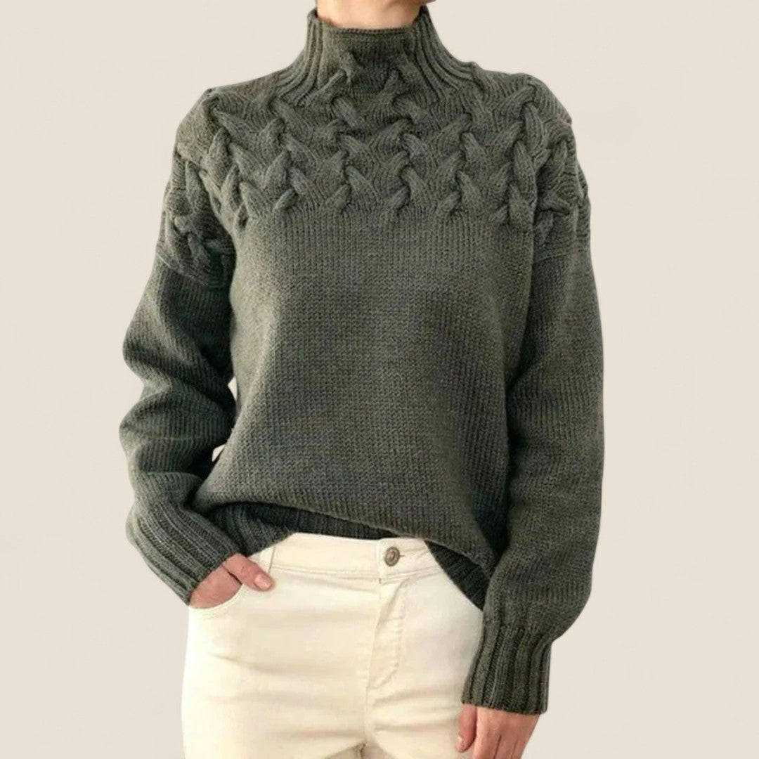 Juno | Blush Cable Knit Sweater