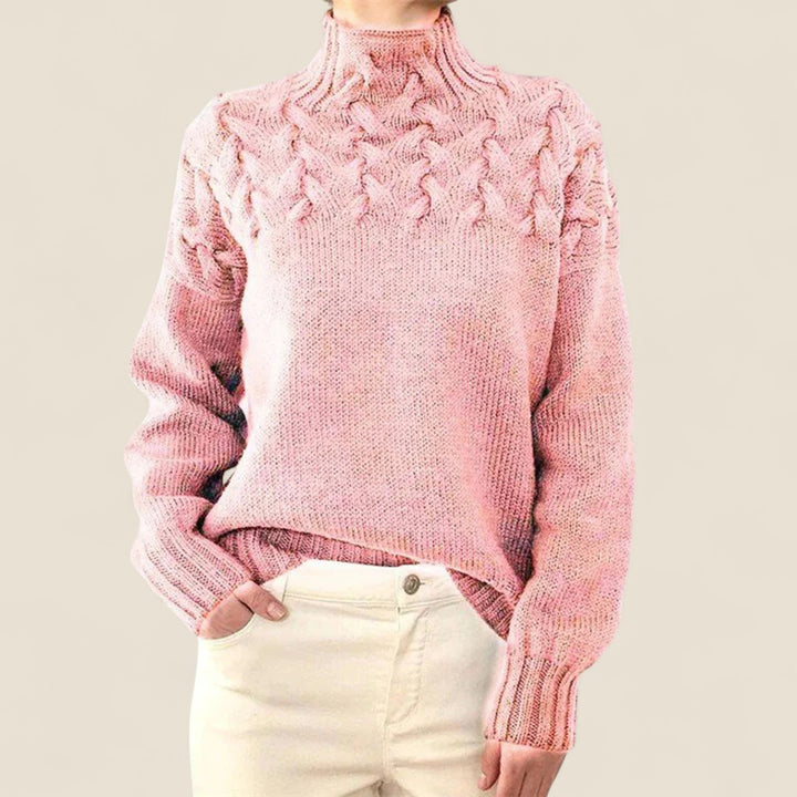Juno | Blush Cable Knit Sweater