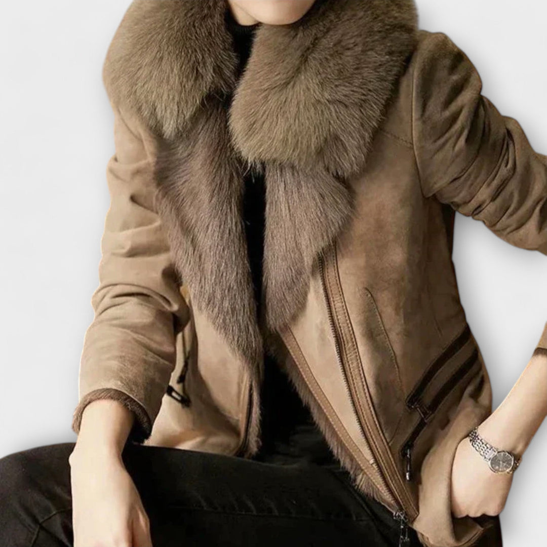 NORTHLINE STUDIO | Shearling Jacket with Fur Collar