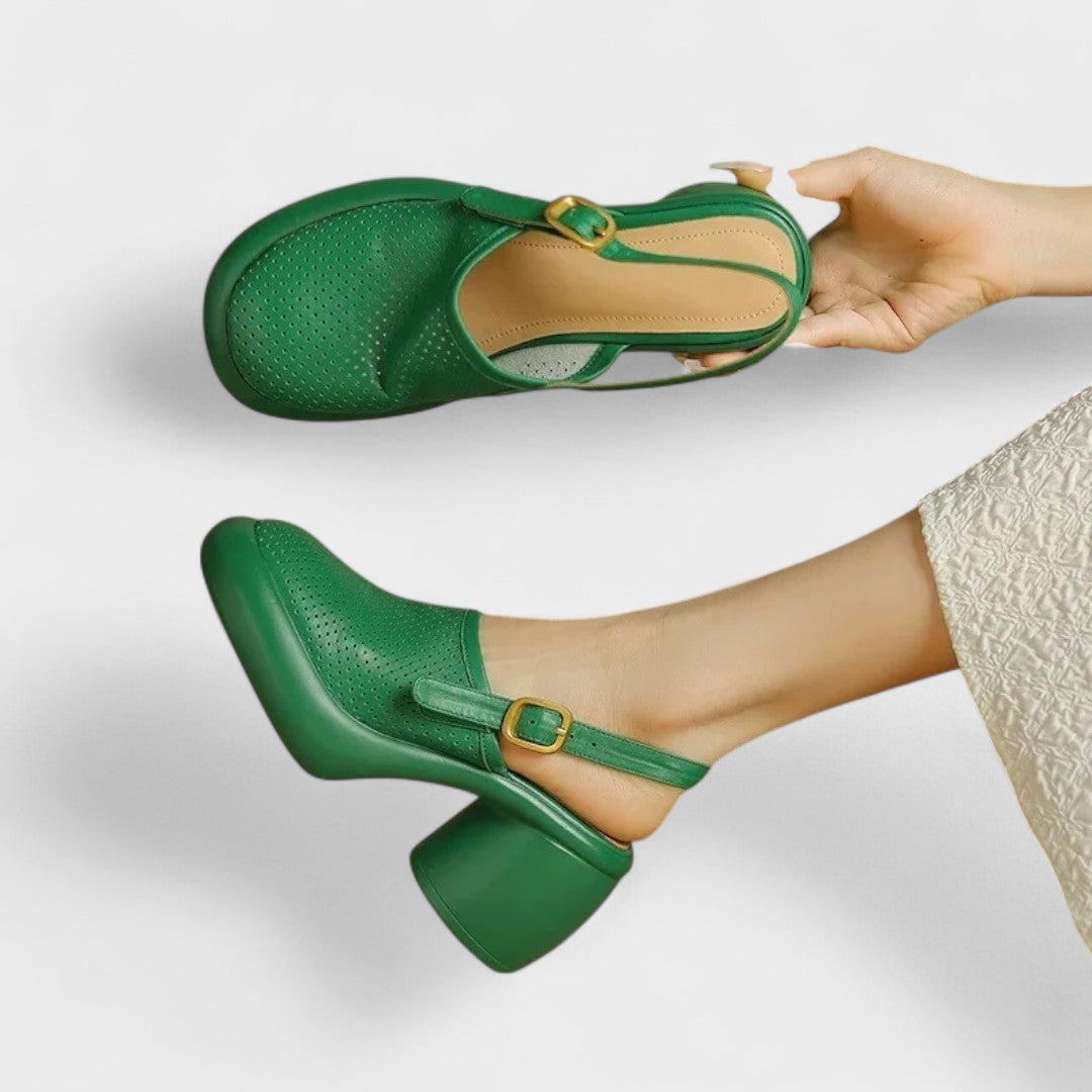 EVELYN | CHUNKY HEEL SLINGBACKS