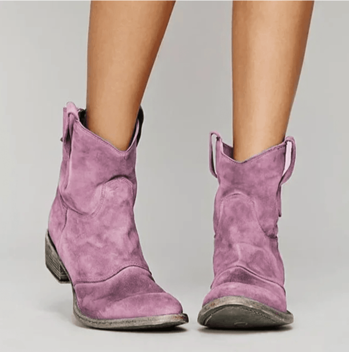 NORTHLINE STUDIO | Suede Western Boots
