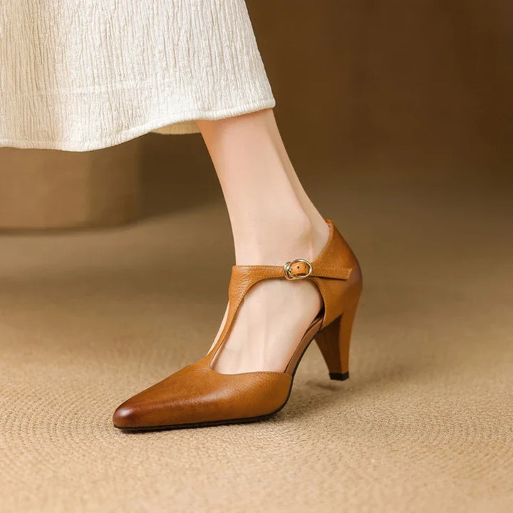 NORTHLINE STUDIO | T-STRAP POINTED HEELS