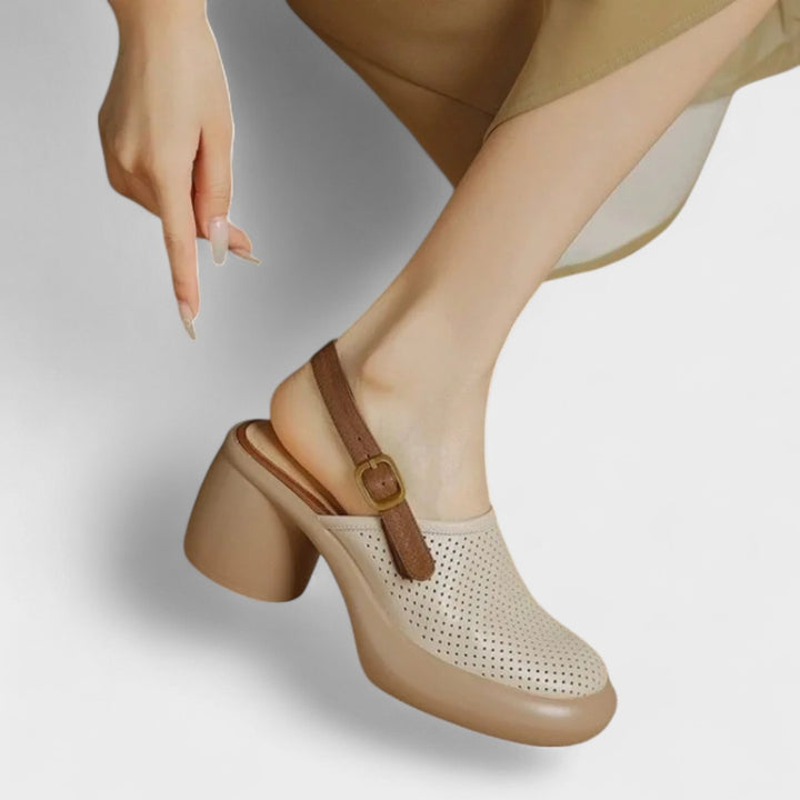 EVELYN | CHUNKY HEEL SLINGBACKS