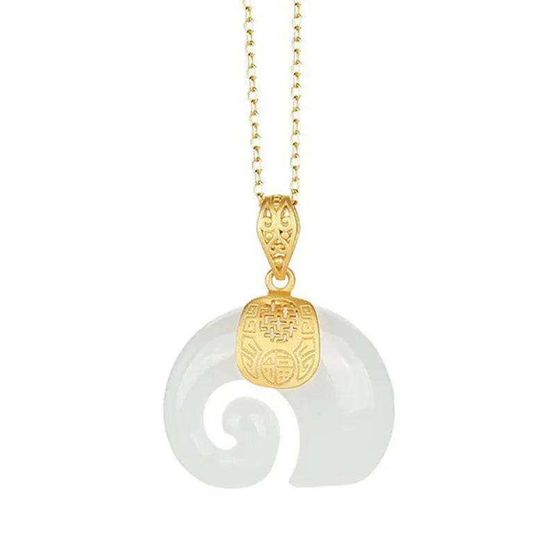 Aureum I Stone Elephant Pendant